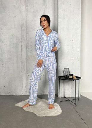 Пижама с принтом зебра3 фото