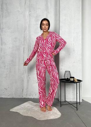 Пижама с принтом зебра1 фото