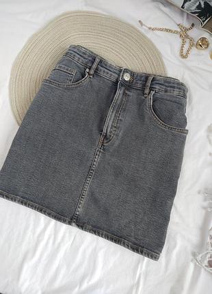 Сіра спідниця зара л 40 розмір zara
