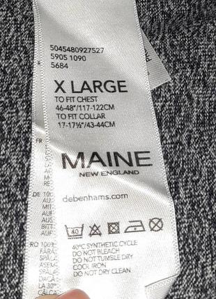 🎁1+1=3 фирменный стильный свитер поло в полоску maine new england, размер 50 - 527 фото