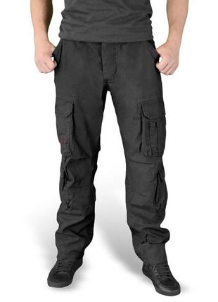 Брюки surplus airborne slimmy trousers schwarz gewas (s)