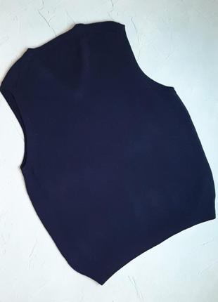 🌿1+1=3 фирменный теплый темно-синий шерстяной свитер marks&amp;spencer, размер 46 - 482 фото