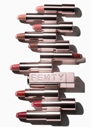 Набір рефіл помади + футляр fenty beauty icon semi-matte refillable lipstick set (lipstick/3.8g + case/1pcs)6 фото