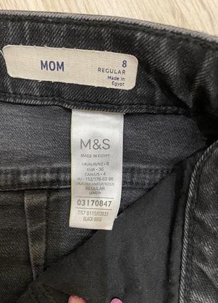 Джинси чорні мом m&s 85 фото