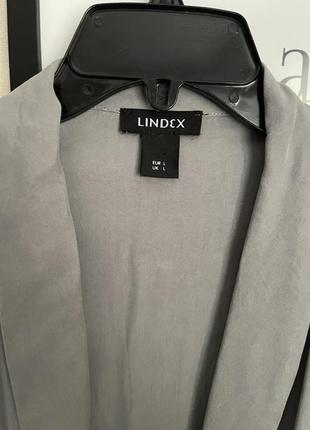 Lindex сірий плащ тренч легкий довгий