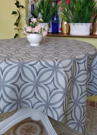 Серая хлопковая скатерть  110*160 см,с водоотталкивающей ткани