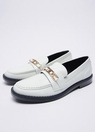Лоферы белого цвета оригинал zara
