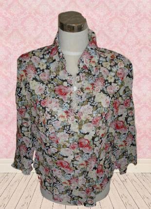 🌹🌹красивая женская блузка в цветочный принт польша 🌹🌹🌹