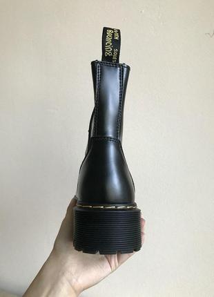 Зимние ботинки dr martens в черном цвете на платформе без меха (36-40)💜2 фото