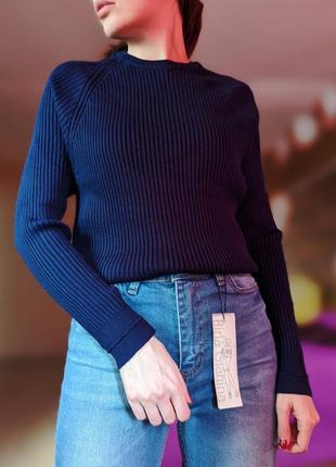 Кофта свитер темно синего цвета3 фото