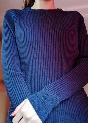 Кофта свитер темно синего цвета5 фото