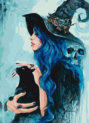 Картина за номерами origami юна відьма lw 521 40*50 виробництво україна