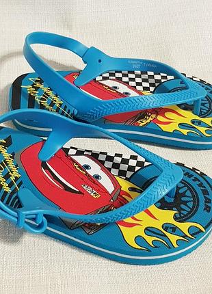 Шлепанцы disney летние/пляжные 26-27 lightning mcqueen