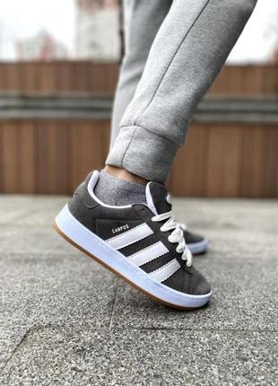 Adidas campus gray&amp;white2 фото