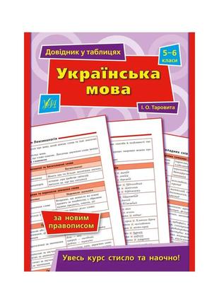 Довідник у таблицях. українська мова. 5–6 класи