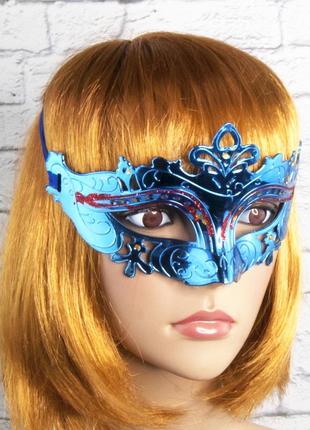 Венеціанська маска луїза (синя)