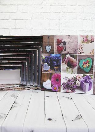 Коробка подарункова вz-2222 лаванда (набір 10шт)