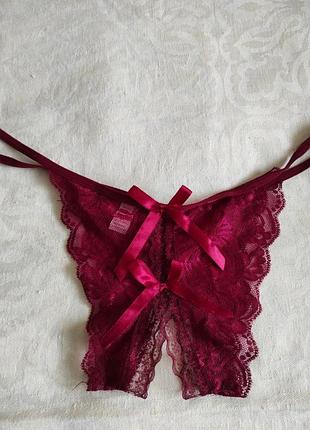Кружевные секси трусики с доступом