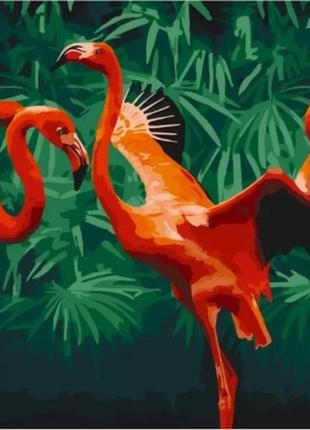 Картина за номерами тварини. фламінго 30*40 см artcraft 11666-nn