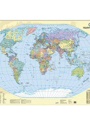 Плакат шкільний пiдручники i посiбники світ політична карта м1:35 млн