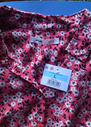 Распродажа магазина! новая блузка безрукавка sinsay с цветочным принтом, размер l7 фото