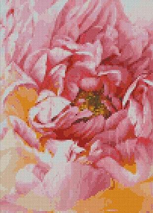 Алмазна мозаїка/вишивка ніжна півонія 40*50 см ідейка amo 7070