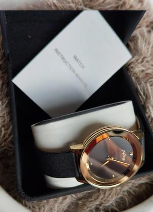 Часы женские классические черные  часы женские водонепроницаемые противоударные с кожаным ремешком3 фото