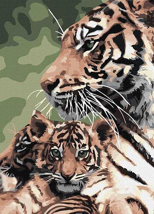 Картина по номерам. "смугаста сімейка" 40*50 см kho4295