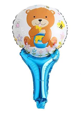 Кулька з надувною ручкою ведмедик з медом