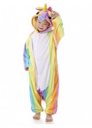 Кигуруми детский единорог (радужный)  l85