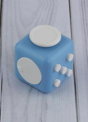 Кубик антистрес fidget cube (блакитний з чорним)6 фото