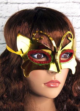 Венеціанська маска метелик (золото)