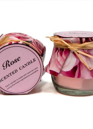 Свічка арома у банці роза