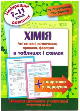 Найкращий довідник торсінг хімія в таблицях і схемах 7-11 класи