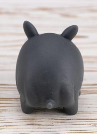 Игрушка антистресс пучеглазик носорог (серая)2 фото