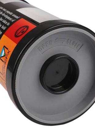Термокружка з міксером касета фотоплівка капучинатор (помаранчево-чорний)4 фото