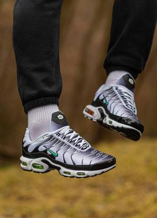 Мужские кроссовки nike air max tn plus black white mint 40-42-44