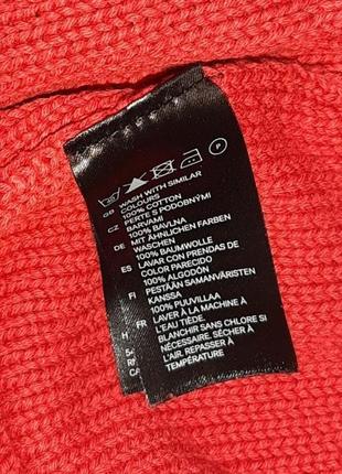 💥1+1=3 стильный теплый кораллово-красный свитер оверсайз h&amp;m, размер 46-485 фото
