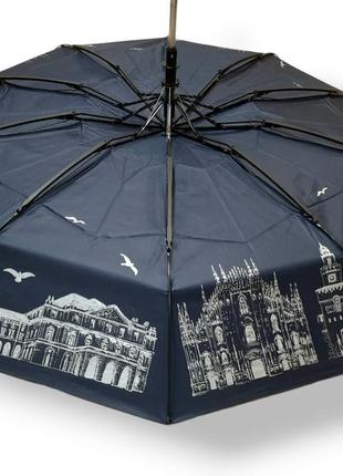 Зонт женский с внутренним принтом,полуавтомат, на 10 спиц , антиветер, карбоновые спицы, бренд toprain8 фото