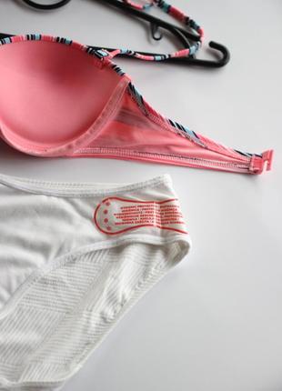 Купальник hunkemoller новий роздільний збірний 75b 40 m l білий рожевий тренд топ бренд оригінал6 фото