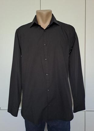 Мужская рубашка черного цвета!2 фото
