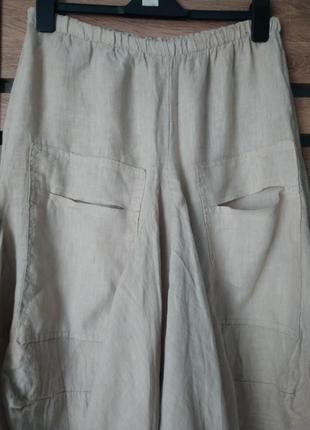 Эксклюзивная льняная юбка в стиле бохо rifle label made in italy3 фото