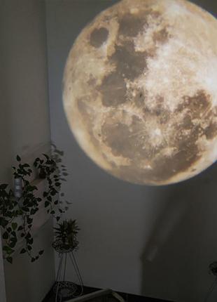 Ночник проектор, проектор луны в десткую комнату, ночник луна, луна в детской на батарейках