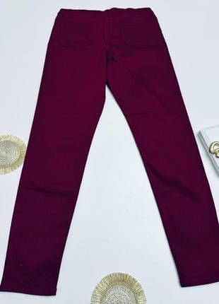Marks джеггинсы брюки штаны крутые невероятные бордо бордовые вишневые m &amp; s стильные2 фото