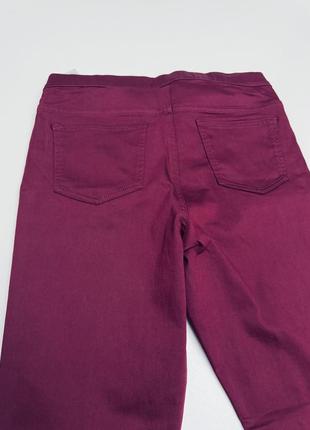 Marks джеггинсы брюки штаны крутые невероятные бордо бордовые вишневые m &amp; s стильные4 фото