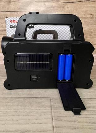 Світлодіодний ручний ліхтарик з акумулятором на сонячній батареї hurry bolt hr-6169 сонячна станція2 фото