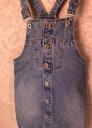 Джинсовий сарафан zara kids