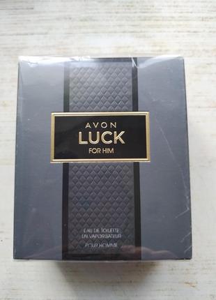 Туалетна вода luck for him avon 75 ml3 фото