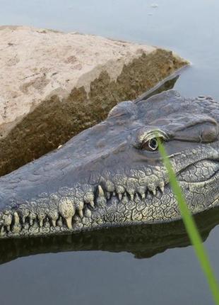 Катер крокодил, р/у плавающая голова крокодила, игрушка с имитацией головы крокодила flytec v002 2,4g