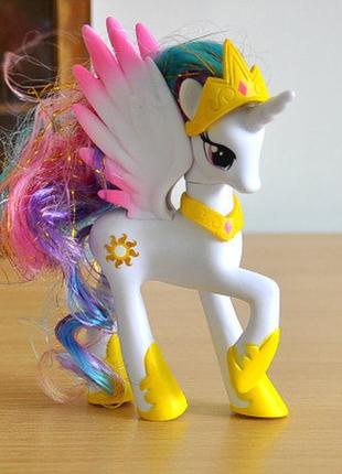 Фігурка my little pony принцеса селестія resteq. іграшка поні єдиноріг. фігурка май літл поні принцеса 14 см